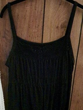 Faded Glory Black Textured Knit Dress.